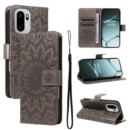 Embossed Sunflower Pattern Flip Leather Phone Case, For OnePlus Nord CE6 Lite/Turbo 6X 5G, For OnePlus Ace 6 Ultra, For OnePlus Ace 6 5G, For OnePlus 15, For OnePlus ACE 5 Ultra, For OnePlus Nord CE5