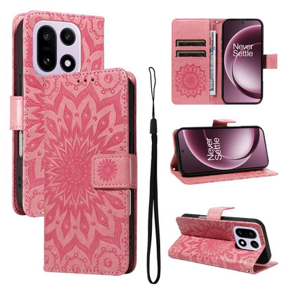 Embossed Sunflower Pattern Flip Leather Phone Case, For OnePlus Nord CE6 Lite/Turbo 6X 5G, For OnePlus Ace 6 Ultra, For OnePlus Ace 6 5G, For OnePlus 15, For OnePlus ACE 5 Ultra, For OnePlus Nord CE5