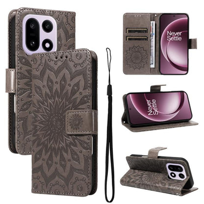 Embossed Sunflower Pattern Flip Leather Phone Case, For OnePlus Nord CE6 Lite/Turbo 6X 5G, For OnePlus Ace 6 Ultra, For OnePlus Ace 6 5G, For OnePlus 15, For OnePlus ACE 5 Ultra, For OnePlus Nord CE5