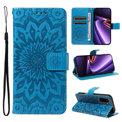 Embossed Sunflower Pattern Flip Leather Phone Case, For OnePlus Nord CE6 Lite/Turbo 6X 5G, For OnePlus Ace 6 Ultra, For OnePlus Ace 6 5G, For OnePlus 15, For OnePlus ACE 5 Ultra, For OnePlus Nord CE5