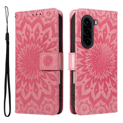 Embossed Sunflower Pattern Flip Leather Phone Case, For OnePlus Nord CE6 Lite/Turbo 6X 5G, For OnePlus Ace 6 Ultra, For OnePlus Ace 6 5G, For OnePlus 15, For OnePlus ACE 5 Ultra, For OnePlus Nord CE5