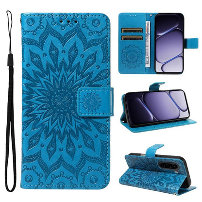 Embossed Sunflower Pattern Flip Leather Phone Case, For OnePlus Nord CE6 Lite/Turbo 6X 5G, For OnePlus Ace 6 Ultra, For OnePlus Ace 6 5G, For OnePlus 15, For OnePlus ACE 5 Ultra, For OnePlus Nord CE5