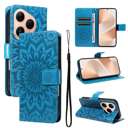 Embossed Sunflower Pattern Flip Leather Phone Case, For Huawei Pura 90 Pro Max 5G, For Huawei Pura 90 Pro 5G, For Huawei Pura 90 5G, For Huawei nova 14 5G / 14 Lite 5G, For Huawei Pura 80 Ultra 5G, For Huawei Pura 80 Pro 5G, For Huawei Pura 80 5G