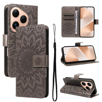 Embossed Sunflower Pattern Flip Leather Phone Case, For Huawei Pura 90 Pro Max 5G, For Huawei Pura 90 Pro 5G, For Huawei Pura 90 5G, For Huawei nova 14 5G / 14 Lite 5G, For Huawei Pura 80 Ultra 5G, For Huawei Pura 80 Pro 5G, For Huawei Pura 80 5G
