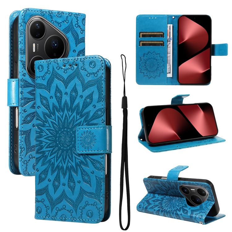 Embossed Sunflower Pattern Flip Leather Phone Case, For Huawei Pura 90 Pro Max 5G, For Huawei Pura 90 Pro 5G, For Huawei Pura 90 5G, For Huawei nova 14 5G / 14 Lite 5G, For Huawei Pura 80 Ultra 5G, For Huawei Pura 80 Pro 5G, For Huawei Pura 80 5G