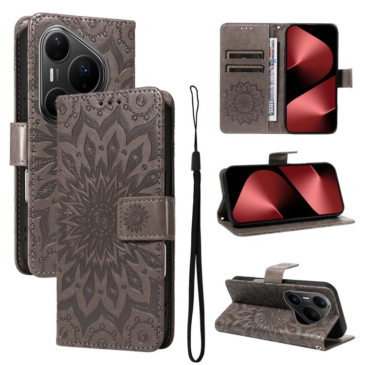 Embossed Sunflower Pattern Flip Leather Phone Case, For Huawei Pura 90 Pro Max 5G, For Huawei Pura 90 Pro 5G, For Huawei Pura 90 5G, For Huawei nova 14 5G / 14 Lite 5G, For Huawei Pura 80 Ultra 5G, For Huawei Pura 80 Pro 5G, For Huawei Pura 80 5G