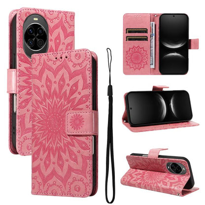 Embossed Sunflower Pattern Flip Leather Phone Case, For Huawei Pura 90 Pro Max 5G, For Huawei Pura 90 Pro 5G, For Huawei Pura 90 5G, For Huawei nova 14 5G / 14 Lite 5G, For Huawei Pura 80 Ultra 5G, For Huawei Pura 80 Pro 5G, For Huawei Pura 80 5G