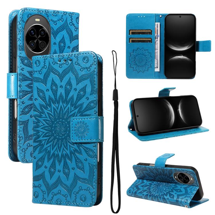 Embossed Sunflower Pattern Flip Leather Phone Case, For Huawei Pura 90 Pro Max 5G, For Huawei Pura 90 Pro 5G, For Huawei Pura 90 5G, For Huawei nova 14 5G / 14 Lite 5G, For Huawei Pura 80 Ultra 5G, For Huawei Pura 80 Pro 5G, For Huawei Pura 80 5G
