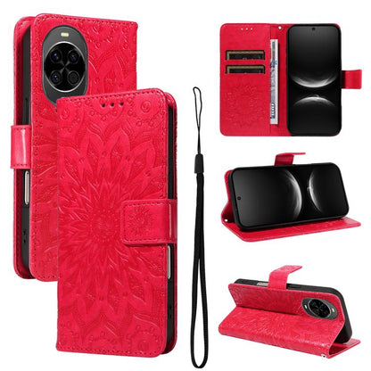 Embossed Sunflower Pattern Flip Leather Phone Case, For Huawei Pura 90 Pro Max 5G, For Huawei Pura 90 Pro 5G, For Huawei Pura 90 5G, For Huawei nova 14 5G / 14 Lite 5G, For Huawei Pura 80 Ultra 5G, For Huawei Pura 80 Pro 5G, For Huawei Pura 80 5G