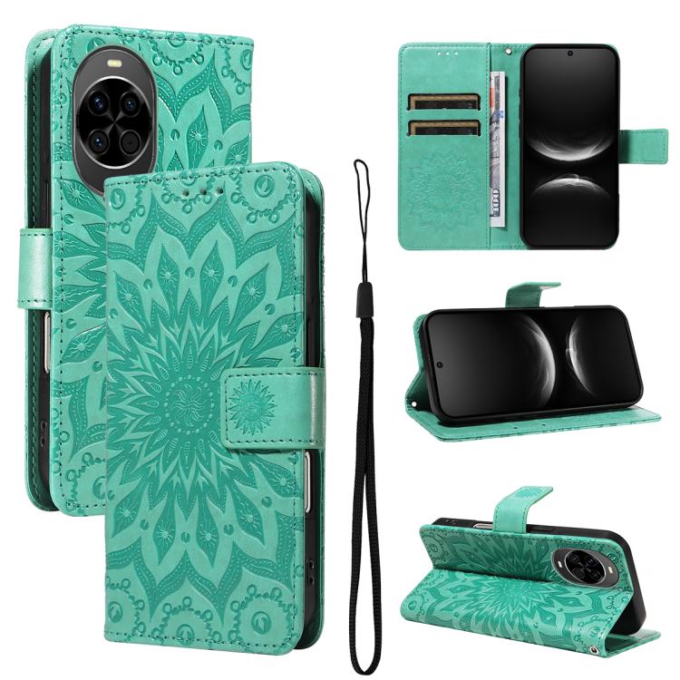 Embossed Sunflower Pattern Flip Leather Phone Case, For Huawei Pura 90 Pro Max 5G, For Huawei Pura 90 Pro 5G, For Huawei Pura 90 5G, For Huawei nova 14 5G / 14 Lite 5G, For Huawei Pura 80 Ultra 5G, For Huawei Pura 80 Pro 5G, For Huawei Pura 80 5G