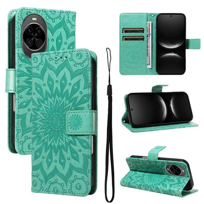 Embossed Sunflower Pattern Flip Leather Phone Case, For Huawei Pura 90 Pro Max 5G, For Huawei Pura 90 Pro 5G, For Huawei Pura 90 5G, For Huawei nova 14 5G / 14 Lite 5G, For Huawei Pura 80 Ultra 5G, For Huawei Pura 80 Pro 5G, For Huawei Pura 80 5G