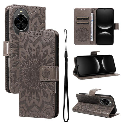 Embossed Sunflower Pattern Flip Leather Phone Case, For Huawei Pura 90 Pro Max 5G, For Huawei Pura 90 Pro 5G, For Huawei Pura 90 5G, For Huawei nova 14 5G / 14 Lite 5G, For Huawei Pura 80 Ultra 5G, For Huawei Pura 80 Pro 5G, For Huawei Pura 80 5G