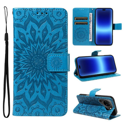 Embossed Sunflower Pattern Flip Leather Phone Case, For Huawei Pura 90 Pro Max 5G, For Huawei Pura 90 Pro 5G, For Huawei Pura 90 5G, For Huawei nova 14 5G / 14 Lite 5G, For Huawei Pura 80 Ultra 5G, For Huawei Pura 80 Pro 5G, For Huawei Pura 80 5G