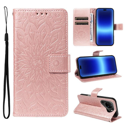 Embossed Sunflower Pattern Flip Leather Phone Case, For Huawei Pura 90 Pro Max 5G, For Huawei Pura 90 Pro 5G, For Huawei Pura 90 5G, For Huawei nova 14 5G / 14 Lite 5G, For Huawei Pura 80 Ultra 5G, For Huawei Pura 80 Pro 5G, For Huawei Pura 80 5G