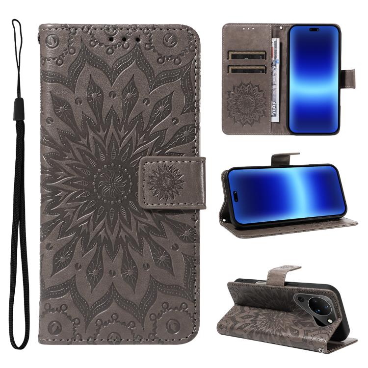 Embossed Sunflower Pattern Flip Leather Phone Case, For Huawei Pura 90 Pro Max 5G, For Huawei Pura 90 Pro 5G, For Huawei Pura 90 5G, For Huawei nova 14 5G / 14 Lite 5G, For Huawei Pura 80 Ultra 5G, For Huawei Pura 80 Pro 5G, For Huawei Pura 80 5G