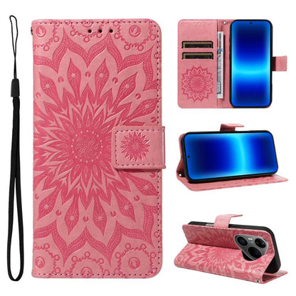 Embossed Sunflower Pattern Flip Leather Phone Case, For Huawei Pura 90 Pro Max 5G, For Huawei Pura 90 Pro 5G, For Huawei Pura 90 5G, For Huawei nova 14 5G / 14 Lite 5G, For Huawei Pura 80 Ultra 5G, For Huawei Pura 80 Pro 5G, For Huawei Pura 80 5G