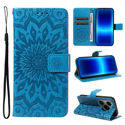 Embossed Sunflower Pattern Flip Leather Phone Case, For Huawei Pura 90 Pro Max 5G, For Huawei Pura 90 Pro 5G, For Huawei Pura 90 5G, For Huawei nova 14 5G / 14 Lite 5G, For Huawei Pura 80 Ultra 5G, For Huawei Pura 80 Pro 5G, For Huawei Pura 80 5G