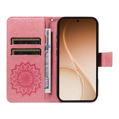 Embossed Sunflower Pattern Flip Leather Phone Case, For Huawei Pura 90 Pro Max 5G, For Huawei Pura 90 Pro 5G, For Huawei Pura 90 5G, For Huawei nova 14 5G / 14 Lite 5G, For Huawei Pura 80 Ultra 5G, For Huawei Pura 80 Pro 5G, For Huawei Pura 80 5G