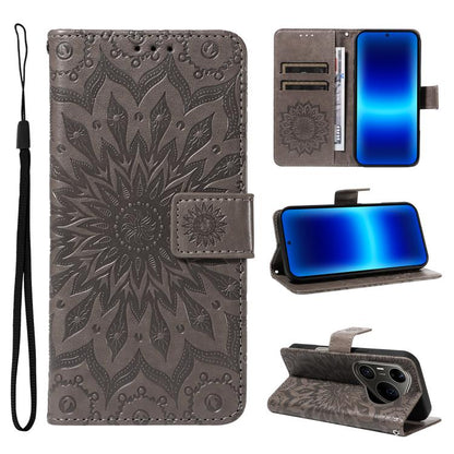 Embossed Sunflower Pattern Flip Leather Phone Case, For Huawei Pura 90 Pro Max 5G, For Huawei Pura 90 Pro 5G, For Huawei Pura 90 5G, For Huawei nova 14 5G / 14 Lite 5G, For Huawei Pura 80 Ultra 5G, For Huawei Pura 80 Pro 5G, For Huawei Pura 80 5G