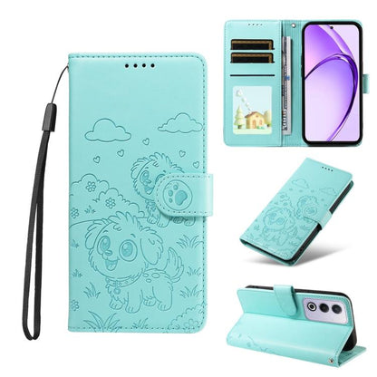Embossed Heart Dog RFID Blocking Wallet Leather Phone Case, For OPPO A7 Pro Max 5G, For OPPO F33 Pro 5G Global, For OPPO Reno15 F Global, For OPPO Reno15 Global /15C, For OPPO A6 Pro 5G / A6X 5G Global, For OPPO Find X9, For OPPO A6 Pro 4G / 5G Global ...