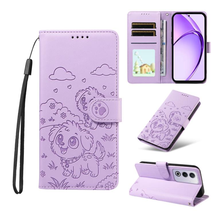 Embossed Heart Dog RFID Blocking Wallet Leather Phone Case, For OPPO A7 Pro Max 5G, For OPPO F33 Pro 5G Global, For OPPO Reno15 F Global, For OPPO Reno15 Global /15C, For OPPO A6 Pro 5G / A6X 5G Global, For OPPO Find X9, For OPPO A6 Pro 4G / 5G Global ...