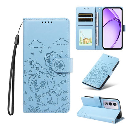 Embossed Heart Dog RFID Blocking Wallet Leather Phone Case, For OPPO A7 Pro Max 5G, For OPPO F33 Pro 5G Global, For OPPO Reno15 F Global, For OPPO Reno15 Global /15C, For OPPO A6 Pro 5G / A6X 5G Global, For OPPO Find X9, For OPPO A6 Pro 4G / 5G Global ...