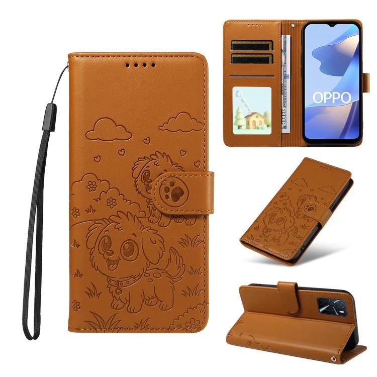 Embossed Heart Dog RFID Blocking Wallet Leather Phone Case, For OPPO Reno12 Pro 5G Global, For OPPO Reno12 Global, For OPPO Reno11 F / F25 Pro, For OPPO Reno11 5G Global, For OPPO Reno11 Pro Global, For OPPO A38 4G Global / A18 4G, For OPPO A58 4G     ...