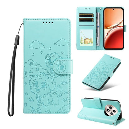 Embossed Heart Dog RFID Blocking Wallet Leather Phone Case, For OPPO A7 Pro Max 5G, For OPPO F33 Pro 5G Global, For OPPO Reno15 F Global, For OPPO Reno15 Global /15C, For OPPO A6 Pro 5G / A6X 5G Global, For OPPO Find X9, For OPPO A6 Pro 4G / 5G Global ...