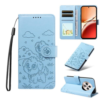 Embossed Heart Dog RFID Blocking Wallet Leather Phone Case, For OPPO A7 Pro Max 5G, For OPPO F33 Pro 5G Global, For OPPO Reno15 F Global, For OPPO Reno15 Global /15C, For OPPO A6 Pro 5G / A6X 5G Global, For OPPO Find X9, For OPPO A6 Pro 4G / 5G Global ...