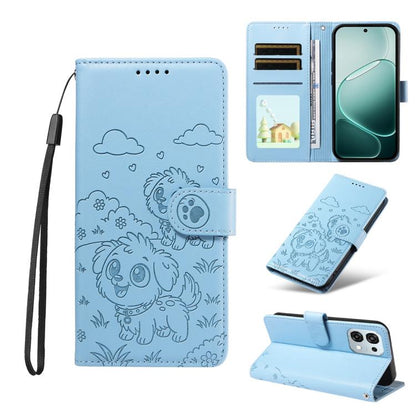Embossed Heart Dog RFID Blocking Wallet Leather Phone Case, For OPPO A7 Pro Max 5G, For OPPO F33 Pro 5G Global, For OPPO Reno15 F Global, For OPPO Reno15 Global /15C, For OPPO A6 Pro 5G / A6X 5G Global, For OPPO Find X9, For OPPO A6 Pro 4G / 5G Global ...