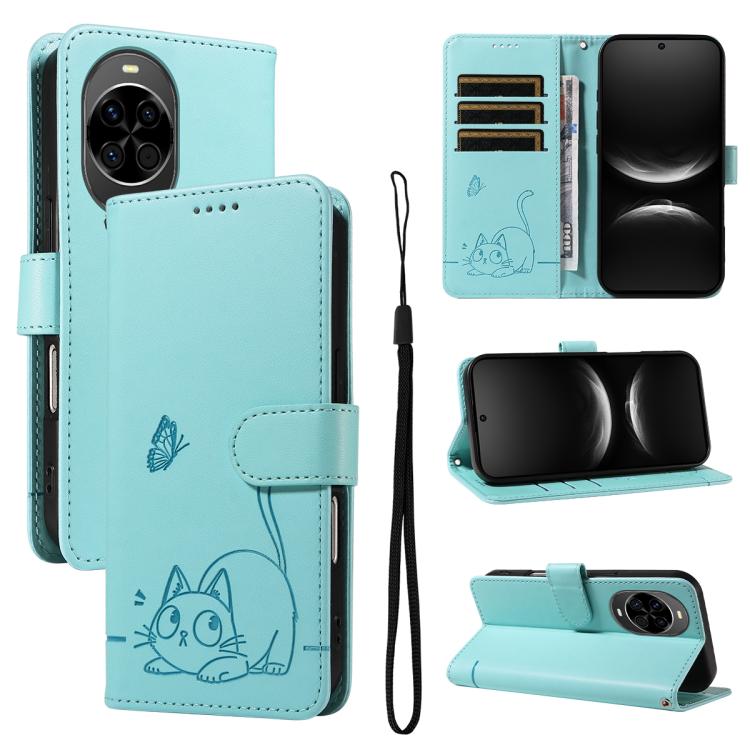 Adorable Cat Embossed Pattern Flip Leather Phone Case, For Huawei Pura 90 Pro Max 5G, For Huawei Pura 90 Pro 5G, For Huawei Pura 90 5G, For Huawei Nova 14 / Nova 14 Lite, For Huawei Pura 80 Ultra 5G, For Huawei Pura 80 Pro 5G, For Huawei Pura 80 5G