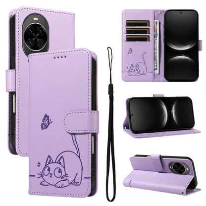 Adorable Cat Embossed Pattern Flip Leather Phone Case, For Huawei Pura 90 Pro Max 5G, For Huawei Pura 90 Pro 5G, For Huawei Pura 90 5G, For Huawei Nova 14 / Nova 14 Lite, For Huawei Pura 80 Ultra 5G, For Huawei Pura 80 Pro 5G, For Huawei Pura 80 5G