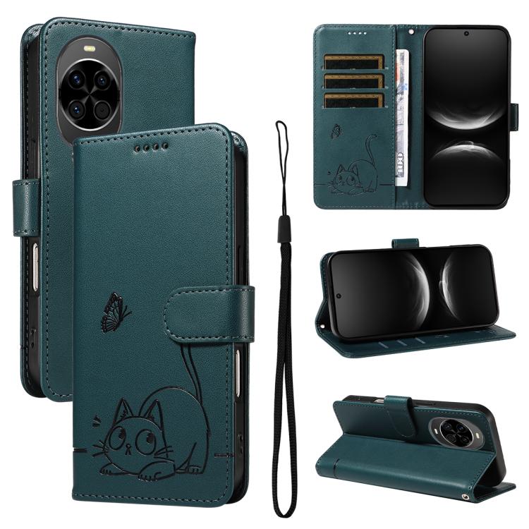Adorable Cat Embossed Pattern Flip Leather Phone Case, For Huawei Pura 90 Pro Max 5G, For Huawei Pura 90 Pro 5G, For Huawei Pura 90 5G, For Huawei Nova 14 / Nova 14 Lite, For Huawei Pura 80 Ultra 5G, For Huawei Pura 80 Pro 5G, For Huawei Pura 80 5G
