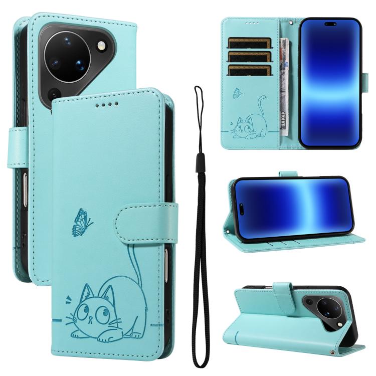 Adorable Cat Embossed Pattern Flip Leather Phone Case, For Huawei Pura 90 Pro Max 5G, For Huawei Pura 90 Pro 5G, For Huawei Pura 90 5G, For Huawei Nova 14 / Nova 14 Lite, For Huawei Pura 80 Ultra 5G, For Huawei Pura 80 Pro 5G, For Huawei Pura 80 5G