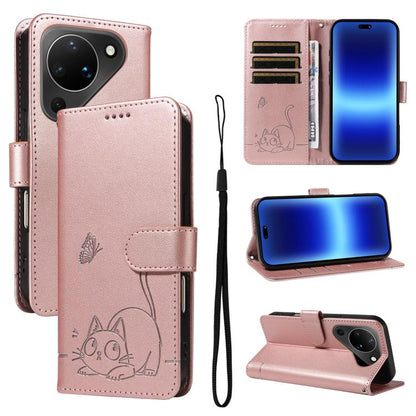 Adorable Cat Embossed Pattern Flip Leather Phone Case, For Huawei Pura 90 Pro Max 5G, For Huawei Pura 90 Pro 5G, For Huawei Pura 90 5G, For Huawei Nova 14 / Nova 14 Lite, For Huawei Pura 80 Ultra 5G, For Huawei Pura 80 Pro 5G, For Huawei Pura 80 5G