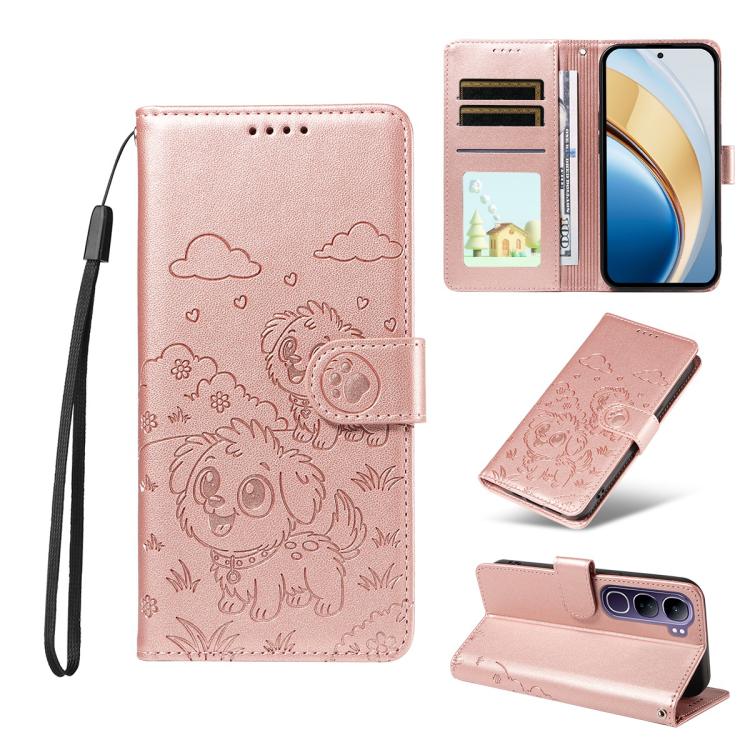 Embossed Heart Dog RFID Blocking Wallet Leather Phone Case, For vivo S2 5G / V80 Lite IN/PK, For vivo X300 E 5G, For vivo Y500 4G / iQOO Z11 5G / T5 Pro 5G, For vivo Y600 Pro 5G, For vivo Y05 4G / Y21 5G 2026, For vivo V70 FE 5G                        ...