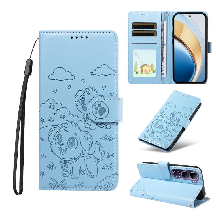 Embossed Heart Dog RFID Blocking Wallet Leather Phone Case, For vivo S2 5G / V80 Lite IN/PK, For vivo X300 E 5G, For vivo Y500 4G / iQOO Z11 5G / T5 Pro 5G, For vivo Y600 Pro 5G, For vivo Y05 4G / Y21 5G 2026, For vivo V70 FE 5G                        ...