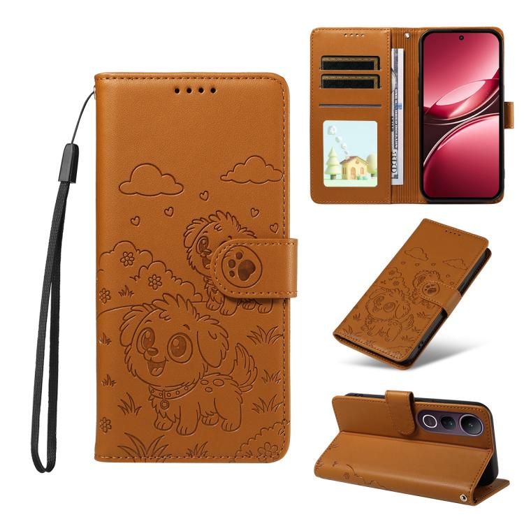 Embossed Heart Dog RFID Blocking Wallet Leather Phone Case, For vivo S2 5G / V80 Lite IN/PK, For vivo X300 E 5G, For vivo Y500 4G / iQOO Z11 5G / T5 Pro 5G, For vivo Y600 Pro 5G, For vivo Y05 4G / Y21 5G 2026, For vivo V70 FE 5G                        ...