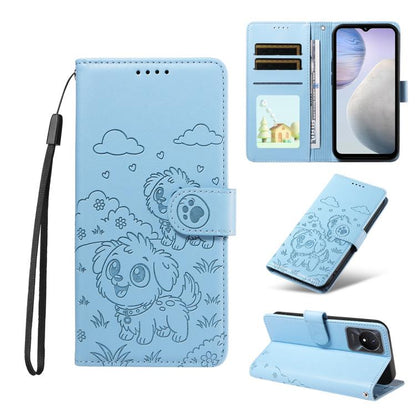 Embossed Heart Dog RFID Blocking Wallet Leather Phone Case, For vivo Y28 4G / Y37 Pro, For vivo Y03 4G / Y18 / Y18e / Y28s 5G, For vivo Y38 5G / T3X 5G / Y100+, For vivo Y100 IDN / Y200e 5G / T3 5G, For vivo Y17s / Y36i 5G / Y28 5G                     ...