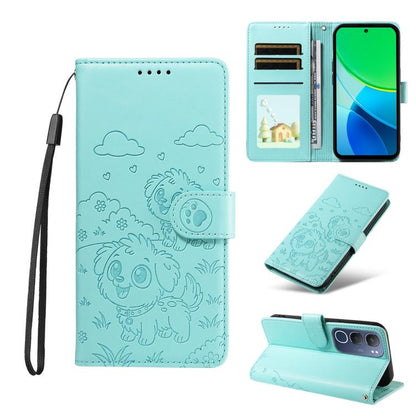 Embossed Heart Dog RFID Blocking Wallet Leather Phone Case, For vivo S2 5G / V80 Lite IN/PK, For vivo X300 E 5G, For vivo Y500 4G / iQOO Z11 5G / T5 Pro 5G, For vivo Y600 Pro 5G, For vivo Y05 4G / Y21 5G 2026, For vivo V70 FE 5G                        ...