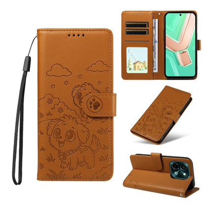 Embossed Heart Dog RFID Blocking Wallet Leather Phone Case, For vivo Y28 4G / Y37 Pro, For vivo Y03 4G / Y18 / Y18e / Y28s 5G, For vivo Y38 5G / T3X 5G / Y100+, For vivo Y100 IDN / Y200e 5G / T3 5G, For vivo Y17s / Y36i 5G / Y28 5G                     ...
