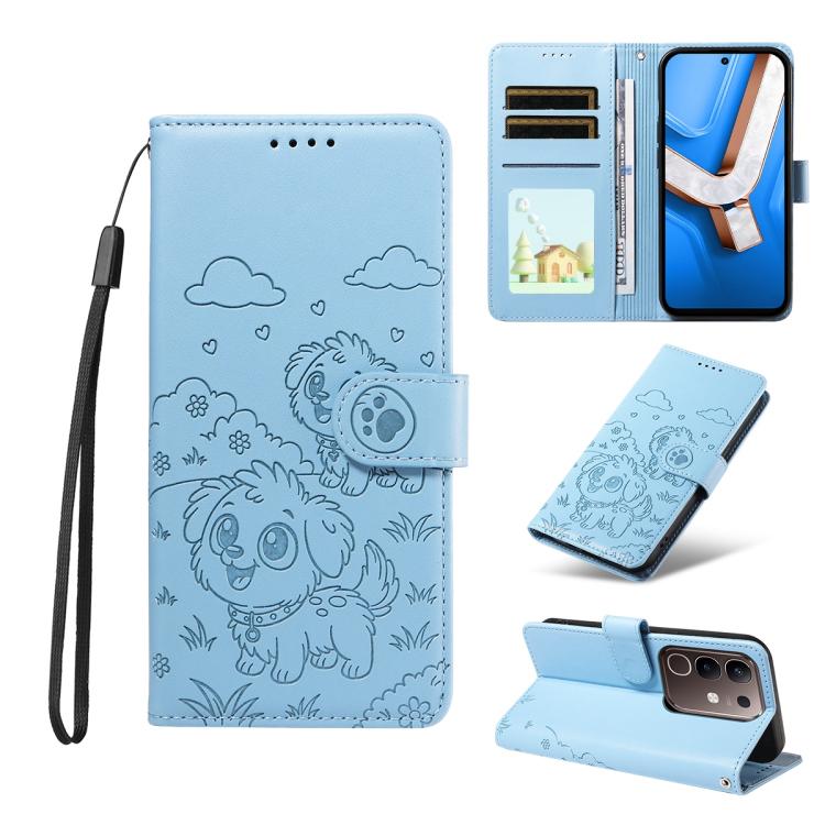 Embossed Heart Dog RFID Blocking Wallet Leather Phone Case, For vivo S2 5G / V80 Lite IN/PK, For vivo X300 E 5G, For vivo Y500 4G / iQOO Z11 5G / T5 Pro 5G, For vivo Y600 Pro 5G, For vivo Y05 4G / Y21 5G 2026, For vivo V70 FE 5G                        ...