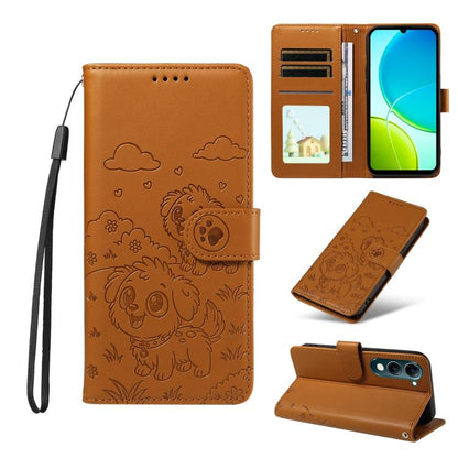 Embossed Heart Dog RFID Blocking Wallet Leather Phone Case, For vivo S2 5G / V80 Lite IN/PK, For vivo X300 E 5G, For vivo Y500 4G / iQOO Z11 5G / T5 Pro 5G, For vivo Y600 Pro 5G, For vivo Y05 4G / Y21 5G 2026, For vivo V70 FE 5G                        ...