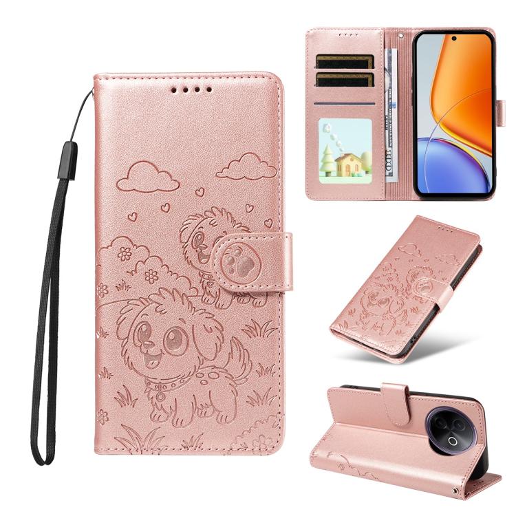 Embossed Heart Dog RFID Blocking Wallet Leather Phone Case, For vivo S2 5G / V80 Lite IN/PK, For vivo X300 E 5G, For vivo Y500 4G / iQOO Z11 5G / T5 Pro 5G, For vivo Y600 Pro 5G, For vivo Y05 4G / Y21 5G 2026, For vivo V70 FE 5G                        ...