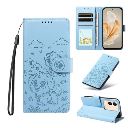 Embossed Heart Dog RFID Blocking Wallet Leather Phone Case, For vivo Y28 4G / Y37 Pro, For vivo Y03 4G / Y18 / Y18e / Y28s 5G, For vivo Y38 5G / T3X 5G / Y100+, For vivo Y100 IDN / Y200e 5G / T3 5G, For vivo Y17s / Y36i 5G / Y28 5G                     ...