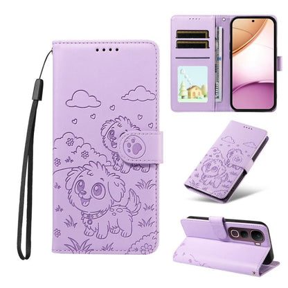 Embossed Heart Dog RFID Blocking Wallet Leather Phone Case, For vivo S2 5G / V80 Lite IN/PK, For vivo X300 E 5G, For vivo Y500 4G / iQOO Z11 5G / T5 Pro 5G, For vivo Y600 Pro 5G, For vivo Y05 4G / Y21 5G 2026, For vivo V70 FE 5G                        ...