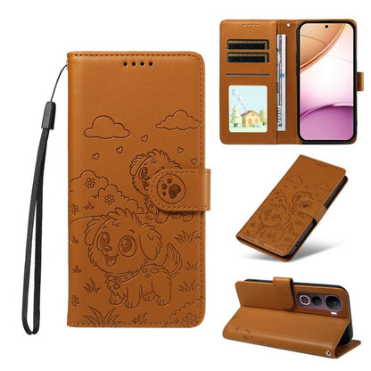 Embossed Heart Dog RFID Blocking Wallet Leather Phone Case, For vivo S2 5G / V80 Lite IN/PK, For vivo X300 E 5G, For vivo Y500 4G / iQOO Z11 5G / T5 Pro 5G, For vivo Y600 Pro 5G, For vivo Y05 4G / Y21 5G 2026, For vivo V70 FE 5G                        ...