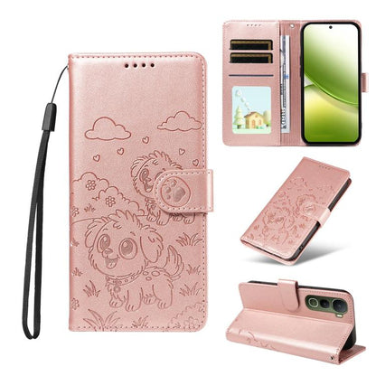 Embossed Heart Dog RFID Blocking Wallet Leather Phone Case, For vivo S2 5G / V80 Lite IN/PK, For vivo X300 E 5G, For vivo Y500 4G / iQOO Z11 5G / T5 Pro 5G, For vivo Y600 Pro 5G, For vivo Y05 4G / Y21 5G 2026, For vivo V70 FE 5G                        ...