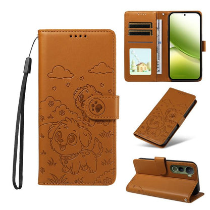 Embossed Heart Dog RFID Blocking Wallet Leather Phone Case, For vivo S2 5G / V80 Lite IN/PK, For vivo X300 E 5G, For vivo Y500 4G / iQOO Z11 5G / T5 Pro 5G, For vivo Y600 Pro 5G, For vivo Y05 4G / Y21 5G 2026, For vivo V70 FE 5G                        ...