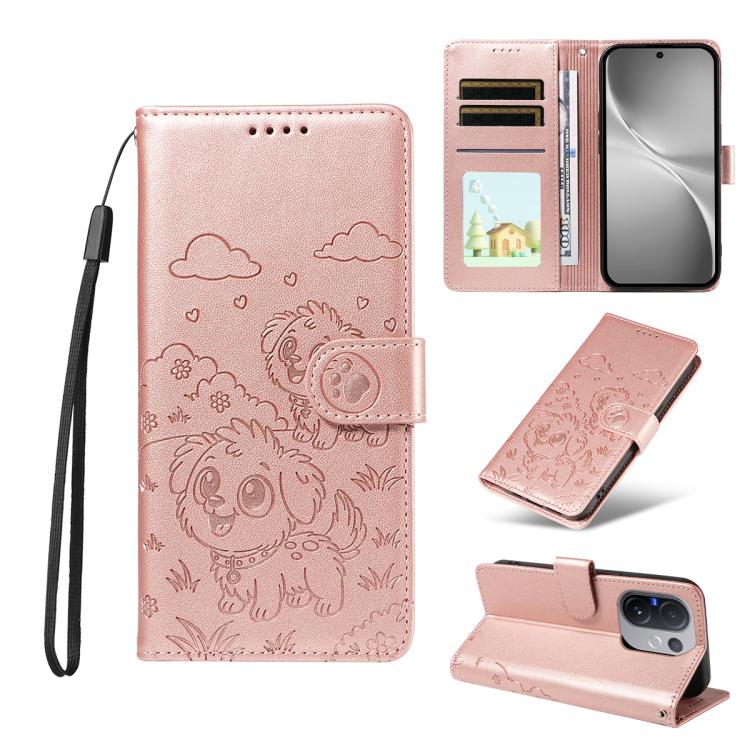 Embossed Heart Dog RFID Blocking Wallet Leather Phone Case, For vivo S2 5G / V80 Lite IN/PK, For vivo X300 E 5G, For vivo Y500 4G / iQOO Z11 5G / T5 Pro 5G, For vivo Y600 Pro 5G, For vivo Y05 4G / Y21 5G 2026, For vivo V70 FE 5G                        ...